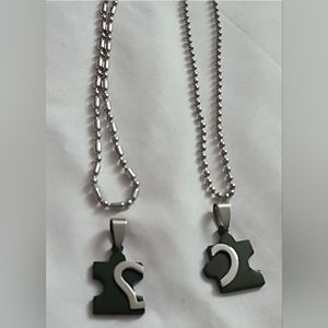 Couples Pendant Necklace Set